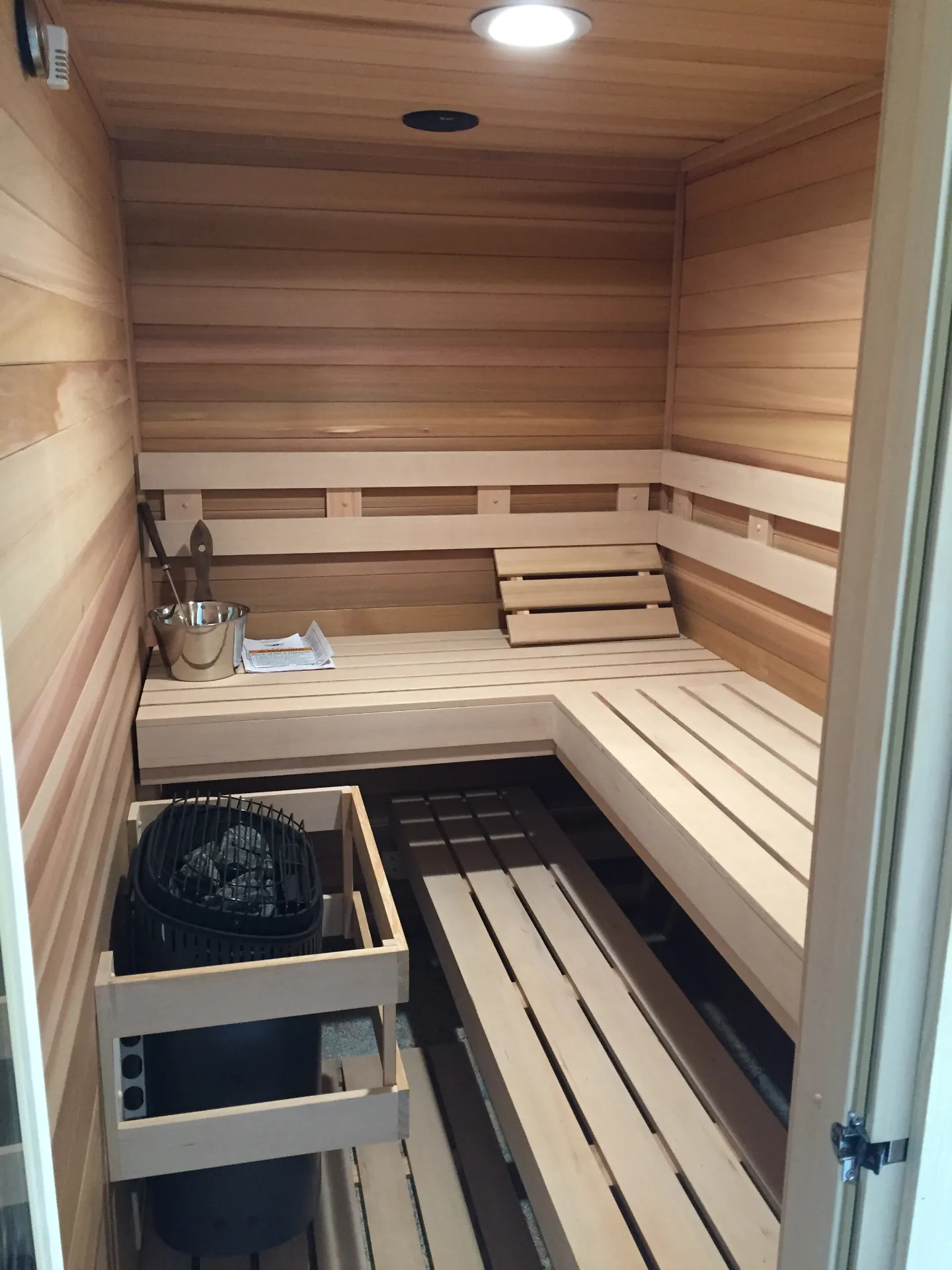 A sleek steam room providing intense detoxification therapy